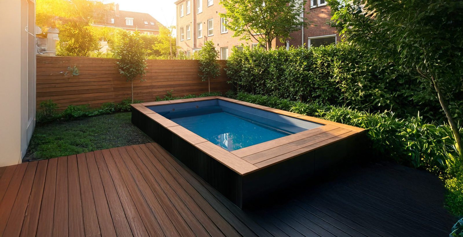 Installation paysagère autour d'une piscine — projet Auverpool